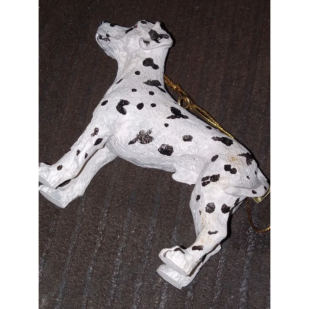Resin‎ Dalmatian Dog Figure Christmas Ornament